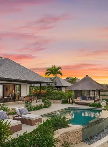 Luxury private villa with swimming pool and tropical garden in Bali for accommodation arrangement service by Bali Assist Co
