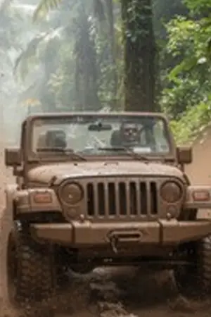 Off-road 4WD vehicle driving through outdoor jungle trail for adventure tour in Bali by Bali Assist Co
