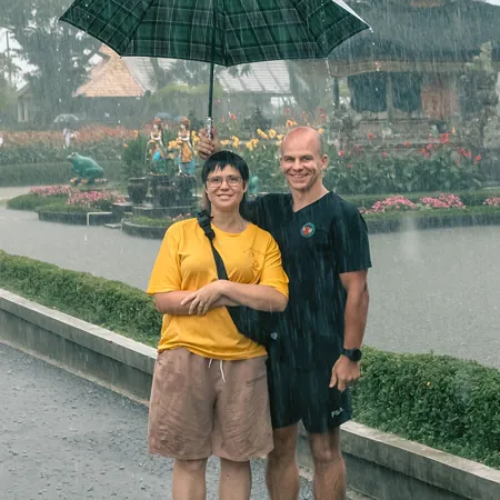 Honeymoon couple Charlotte and James from United Kingdom sharing review for Bali Assist Co
