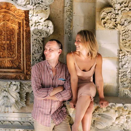Satisfied honeymoon guests Emony and James from Australia sharing experience with Bali Assist Co