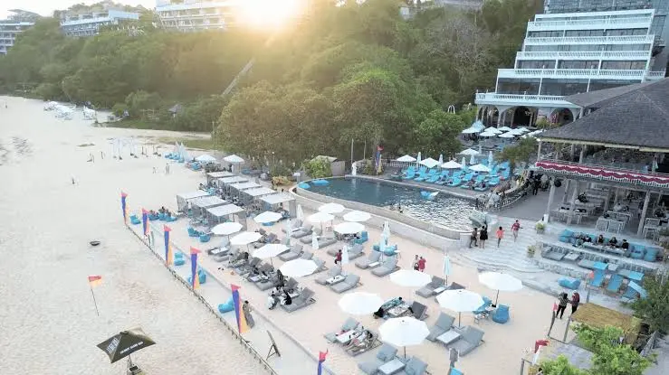 Daybeds and pool area at Canna Bali beach club in Nusa Dua for The Grand Escape Day 9 by Bali Assist Co